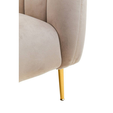 Mink Velvet Channel Detail Armchair | Yasmeen