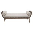 Natural Rope Woven Longue Bench with Cushions | Opus