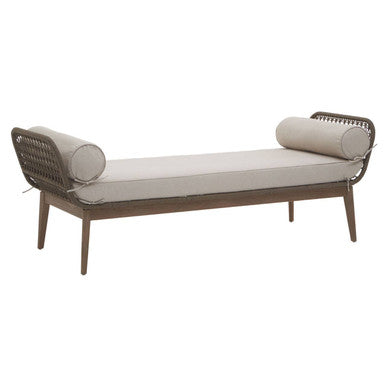 Natural Rope Woven Longue Bench with Cushions | Opus