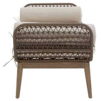 Natural Rope Woven Longue Bench with Cushions | Opus