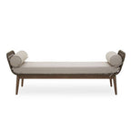 Natural Rope Woven Longue Bench with Cushions | Opus