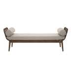 Natural Rope Woven Longue Bench with Cushions | Opus