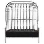 2 Seater Dome Cage Silver Sofa, Eliza