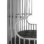 2 Seater Dome Cage Silver Sofa, Eliza