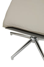 Mink Leather Effect Recliner and Footstool | Warrington