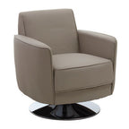 Mink Leather Effect Swivel Chair | Wester