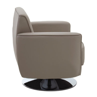 Mink Leather Effect Swivel Chair | Wester