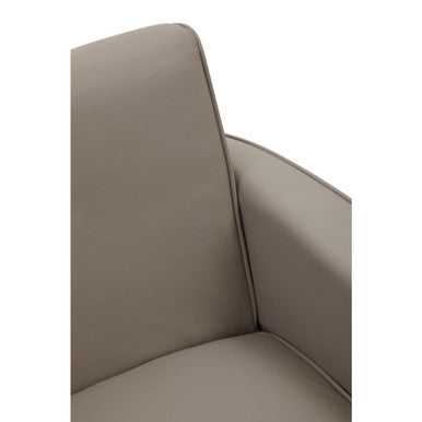 Mink Leather Effect Swivel Chair | Wester