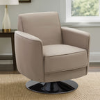 Mink Leather Effect Swivel Chair | Wester