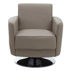 Mink Leather Effect Swivel Chair | Wester
