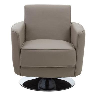 Mink Leather Effect Swivel Chair | Wester