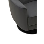 Grey Leather Effect Swivel Chair | Wester
