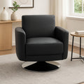 Grey Leather Effect Swivel Chair | Wester