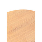 Black Metal Frame Coffee Table with Natural Oblong Top | Doha