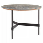 Black Metal Base Coffee Table with Grey Slate Top | Doha