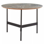 Black Metal Base Coffee Table with Grey Slate Top | Doha