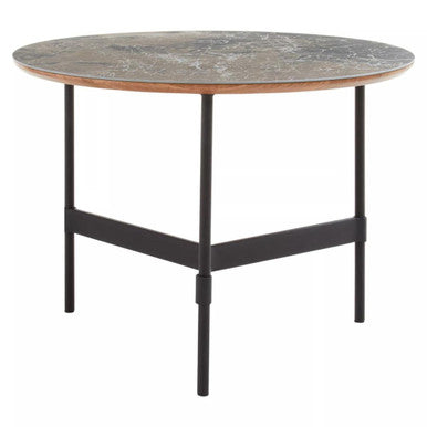 Black Metal Base Coffee Table with Grey Slate Top | Doha