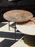 Black Metal Base Coffee Table with Grey Slate Top | Doha