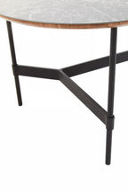 Black Metal Base Coffee Table with Grey Slate Top | Doha