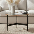 Black Metal Base Coffee Table with Grey Slate Top | Doha