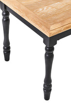 Antique Grey Oak Top Side Table with Black Birchwood Legs | Kensington Townhouse
