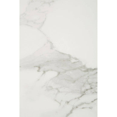 White Marble Effect Top Console Table with Gold Powder Coated Metal Base | Vieste