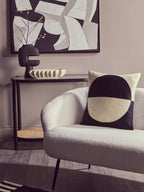 Black Elm Wooden Frame and Clear Glass Top 2-Tier Console Table with Natural Rattan Shelf | Cebu