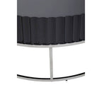 Grey Gloss Finish Wooden Coffee Table with Stainless Steel Base | Genoa