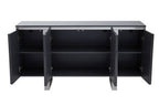 Four Door Grey Gloss Finish Sideboard | Genoa