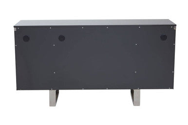 Four Door Grey Gloss Finish Sideboard | Genoa