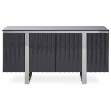 Four Door Grey Gloss Finish Sideboard | Genoa