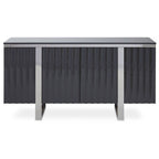 Four Door Grey Gloss Finish Sideboard | Genoa