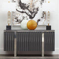 Four Door Grey Gloss Finish Sideboard | Genoa