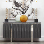 Four Door Grey Gloss Finish Sideboard | Genoa
