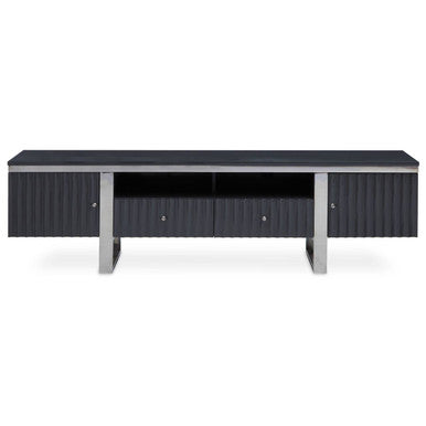 Grey Gloss Finish Media Unit | Genoa