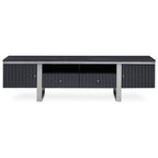 Grey Gloss Finish Media Unit | Genoa