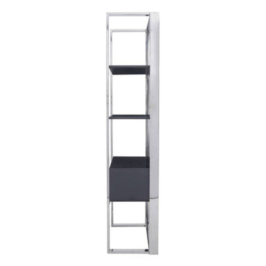 Grey and Stainless Steel Shelf Unit | Genoa