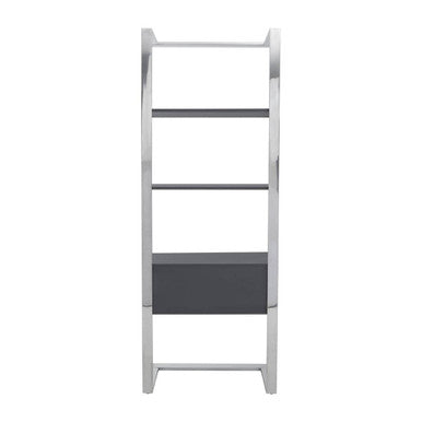 Grey and Stainless Steel Shelf Unit | Genoa