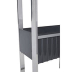 Grey and Stainless Steel Shelf Unit | Genoa