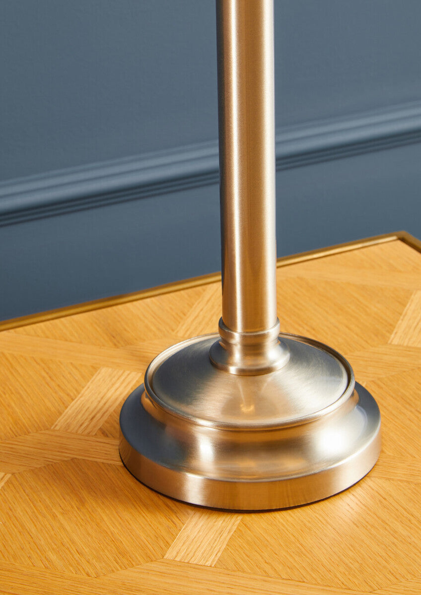 Natural Oak Veneer Large Side Table with Brown Brushed Brass Steel Sledge Base | Grenoble