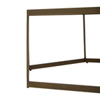 Natural Oak Hexagonal Veneer Coffee Table with Brown Brushed Brass Steel Frame | Grenoble