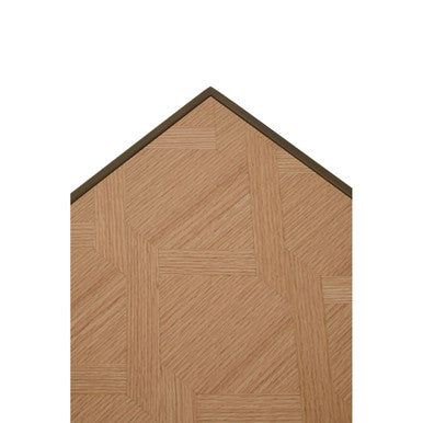 Brown Oak Veneer Top and Brushed Brass Frame Coffee Table | Grenoble