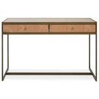 Oak Veneer 2 Drawer Desk | Grenoble