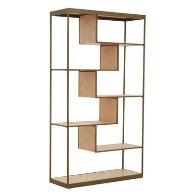 Brushed Brass Multi Tier Shelving Unit | Grenoble