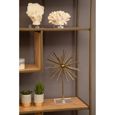 Brushed Brass Multi Tier Shelving Unit | Grenoble