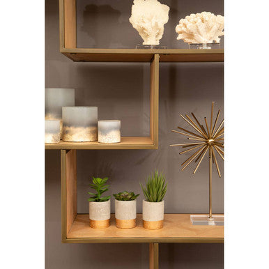 Brushed Brass Multi Tier Shelving Unit | Grenoble