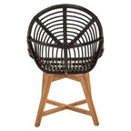Manado Black Natural Rattan And Teak Chair