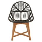 Manado Black Natural Rattan And Teak Chair
