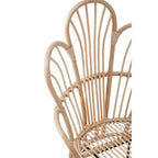 Natural Rattan and Black Metal Back Chair | Java