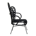 Black Natural Rattan Scalloped Back Chair | Java